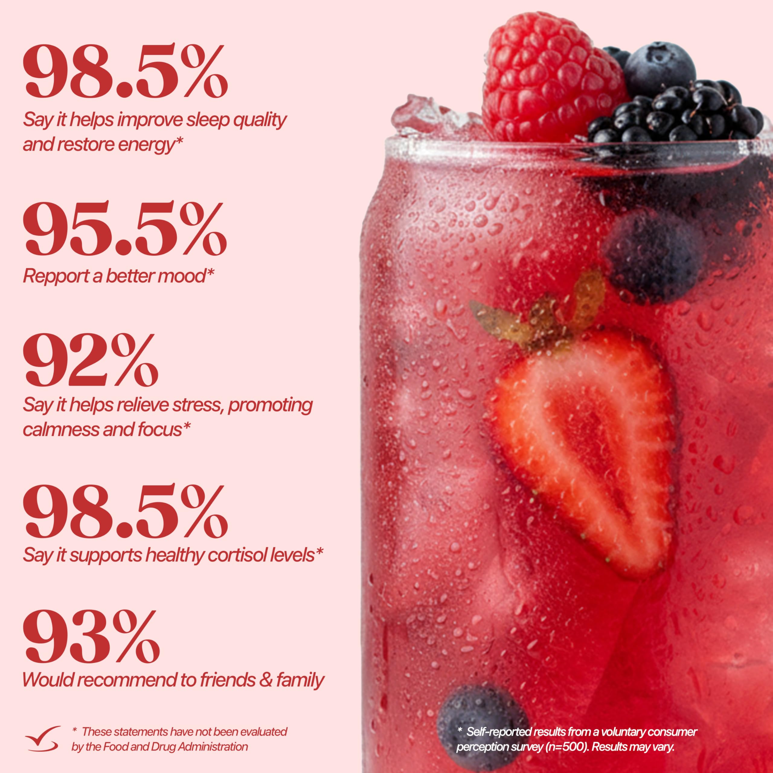 PEACEBLEND Super Calm Drink Mix served iced