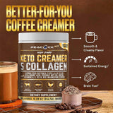 Peacock Max Collagen Coffee Creamer Powder mixed in coffee