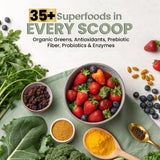 Peacock Max Superfood Reds & Greens Prebiotic Powder nutritional information