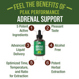 Peak Performance Adrenal Support Liquid Drops 132g bottle side view