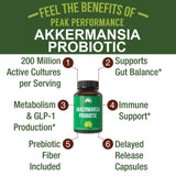 Peak Performance Akkermansia Probiotic 200M AFU side view
