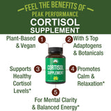 Peak Performance Ashwagandha 5-in-1 Cortisol Supplement side view