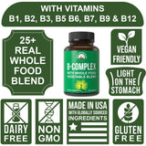 Peak Performance B Complex 100g back view with ingredient list