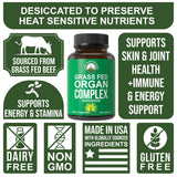 Peak Performance Beef Organ Capsules opened bottle with capsules visible