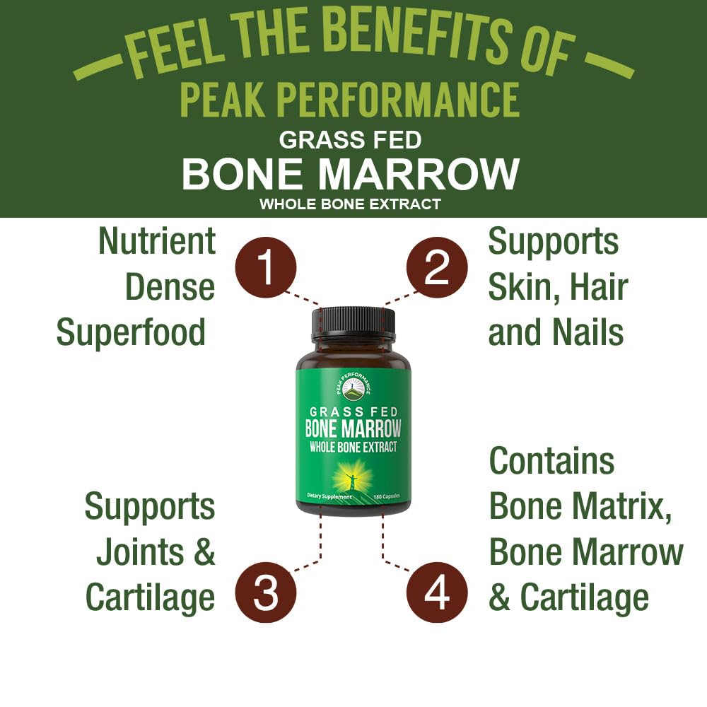 Peak Performance Bone Marrow Extract Capsules side view