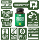 Peak Performance CoreBiome Tributyrin Postbiotic Capsules with other supplements