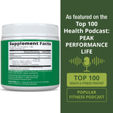 Peak Performance EAA Amino Acids Supplement 231g ingredients list
