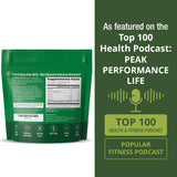 Peak Performance First Milking Colostrum Powder mixed in a glass