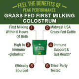 Peak Performance First Milking Colostrum Powder packaging