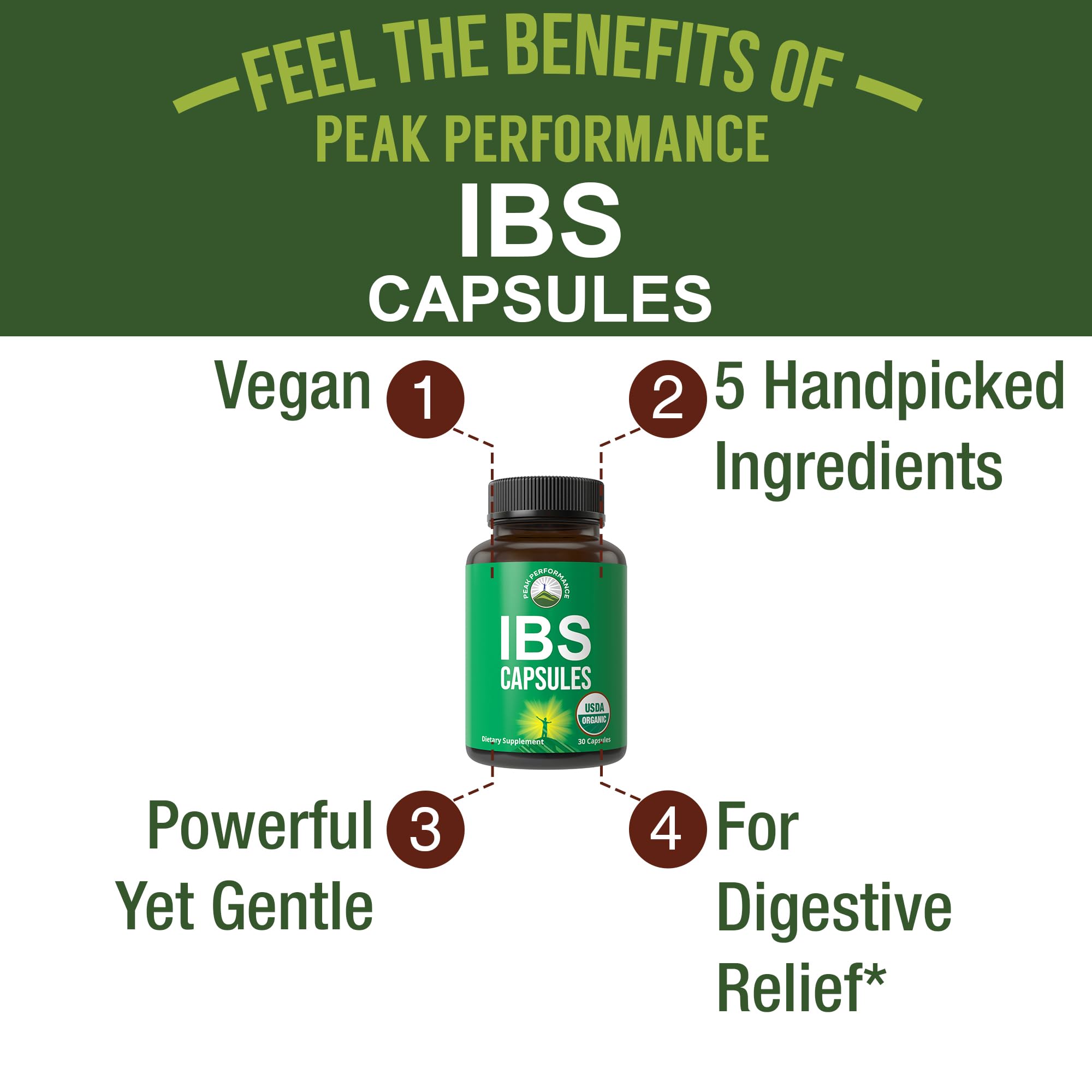 Peak Performance IBS Capsules ingredients list