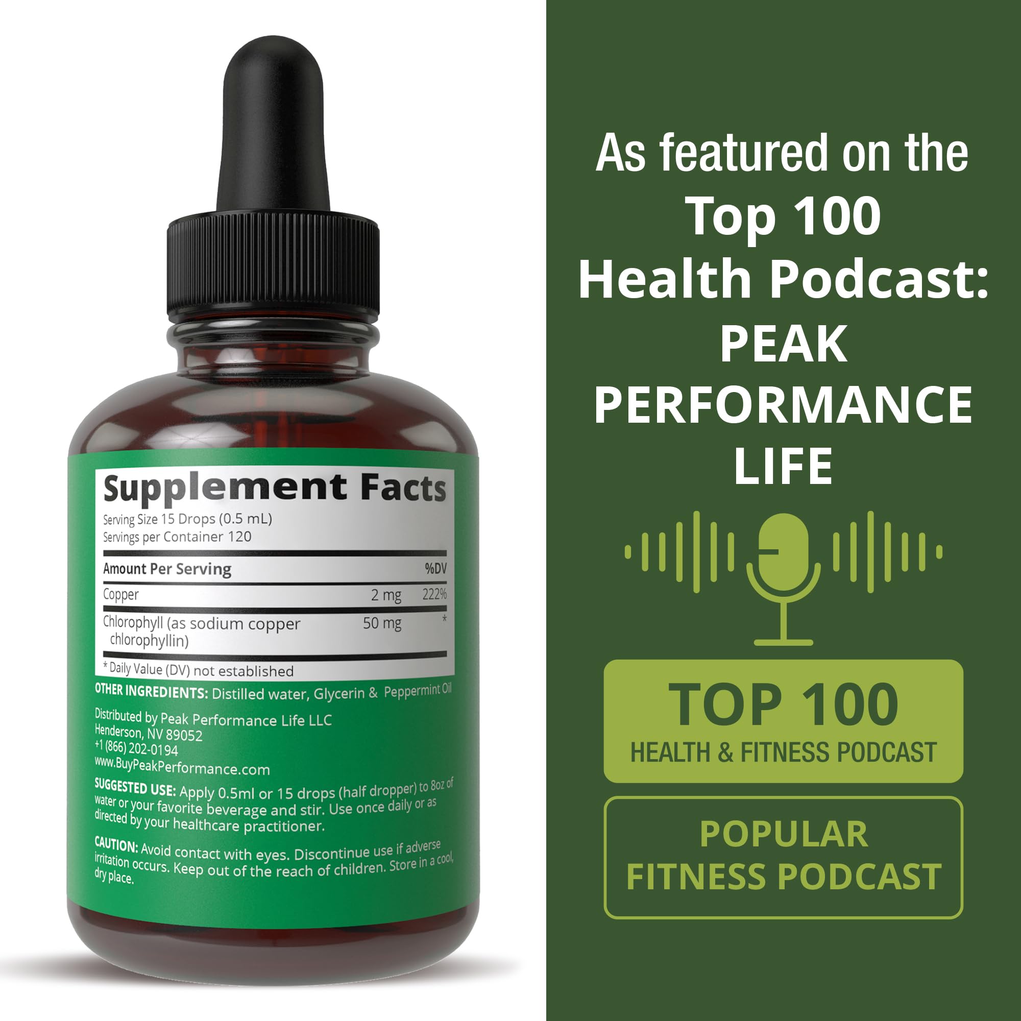 Peak Performance Liquid Chlorophyll 82g lifestyle scene