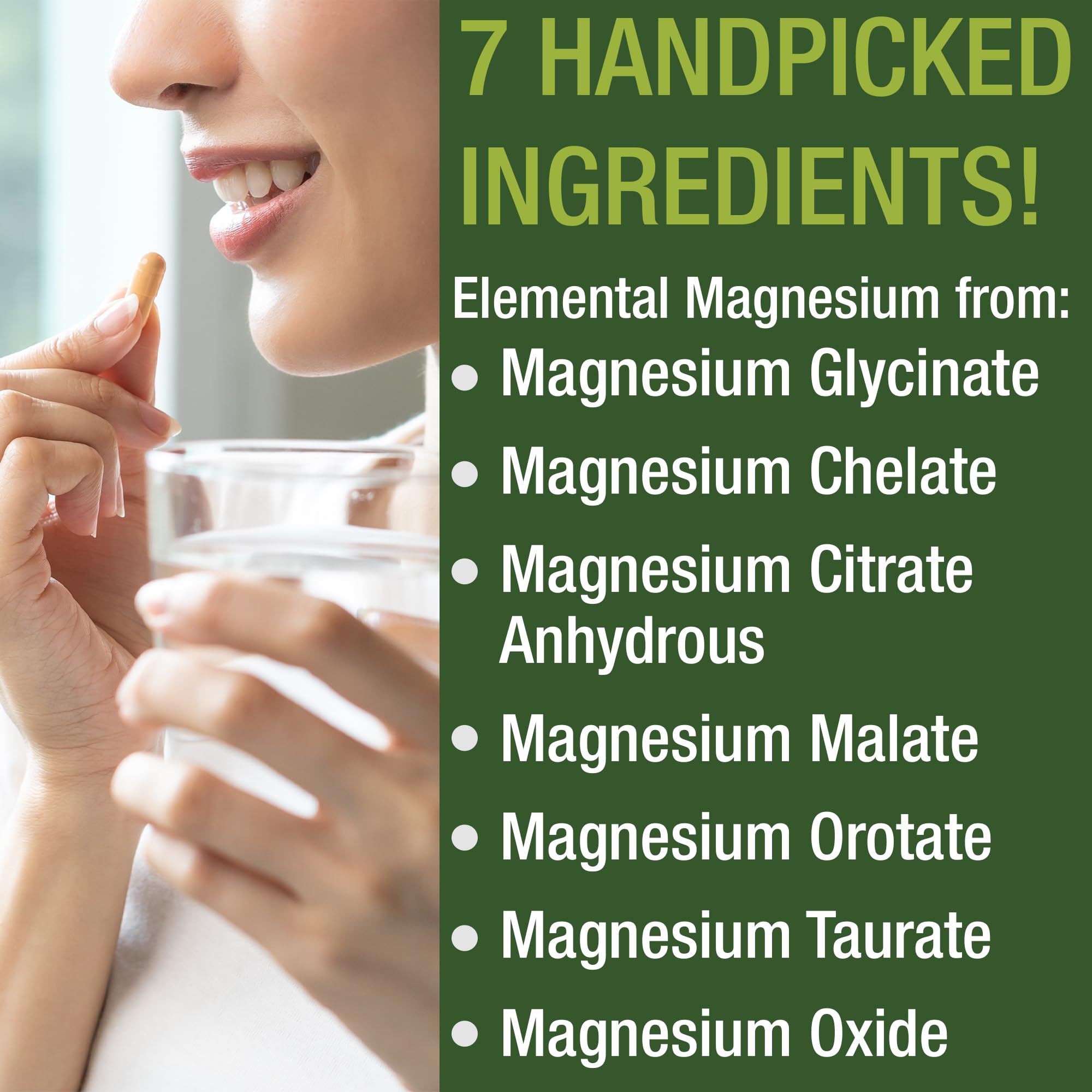 Peak Performance Magnesium 7 Forms 500mg capsules packaging details