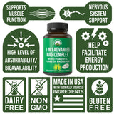 Peak Performance Magnesium Supplement back view with ingredient list