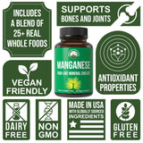 Peak Performance Manganese Capsules bottle with label