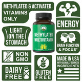 Peak Performance Methylated Multivitamin + B Complex label close-up