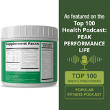 Peak Performance Organic Green Superfood Powder 621g ingredients list