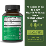 Peak Performance Organic Nettle Capsules in a hand