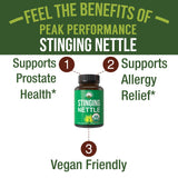 Peak Performance Organic Nettle Capsules side view
