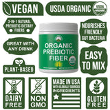 Peak Performance Organic Prebiotic Fiber 322g scoop