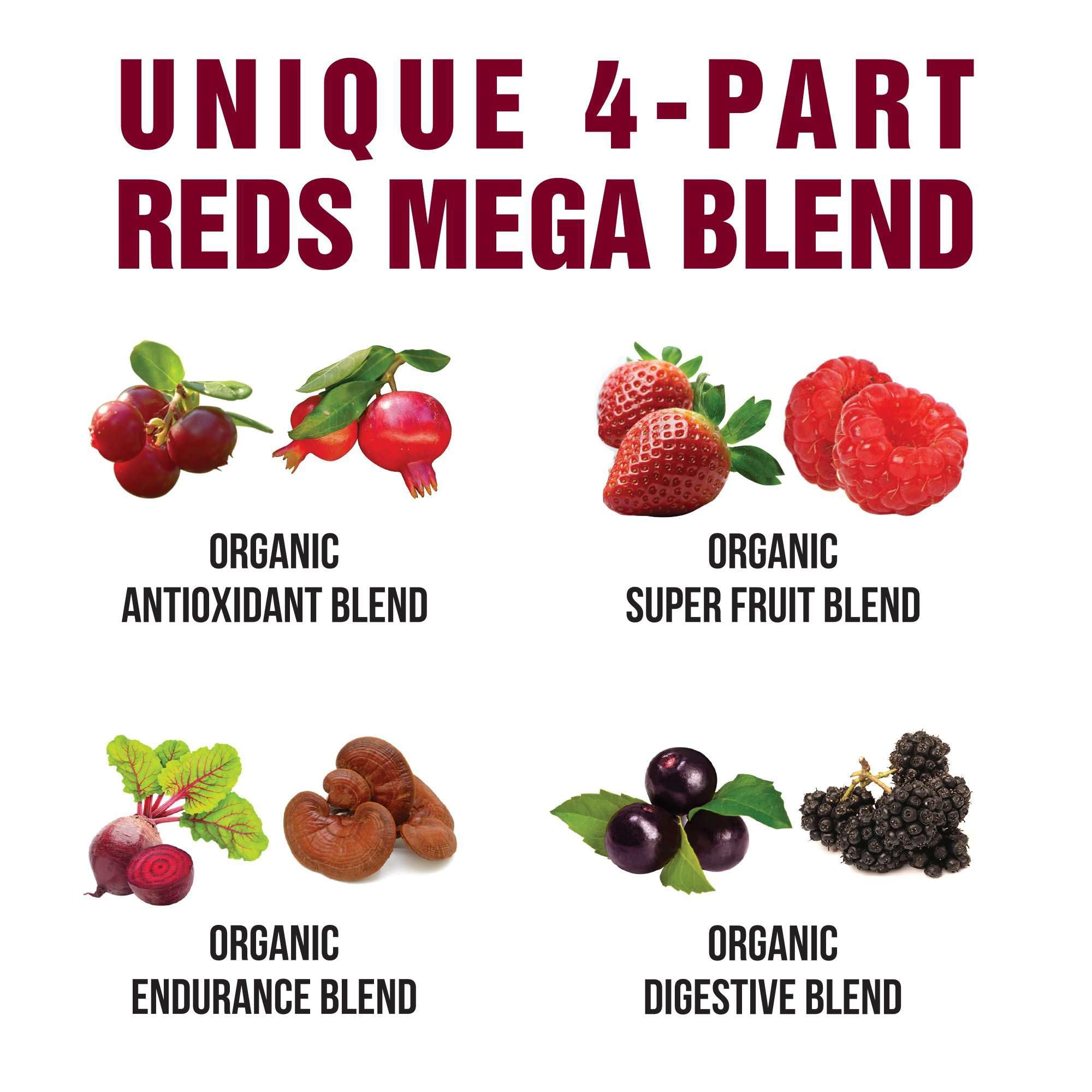 Peak Performance Organic Red Superfood Powder with fruits and vegetables