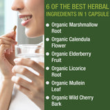 Peak Performance Organic Respiratory Lung Health Capsules with a measuring spoon