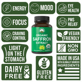 Peak Performance Organic Saffron Extract Capsules packaging