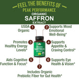 Peak Performance Organic Saffron Extract Capsules side view