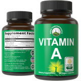 Peak Performance Organic Vitamin A Capsules 5000 IU front view