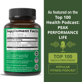 Peak Performance Probiotic Supplement bottle back view