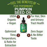 Peak Performance Pumpkin Seed Oil Drops packaging side view