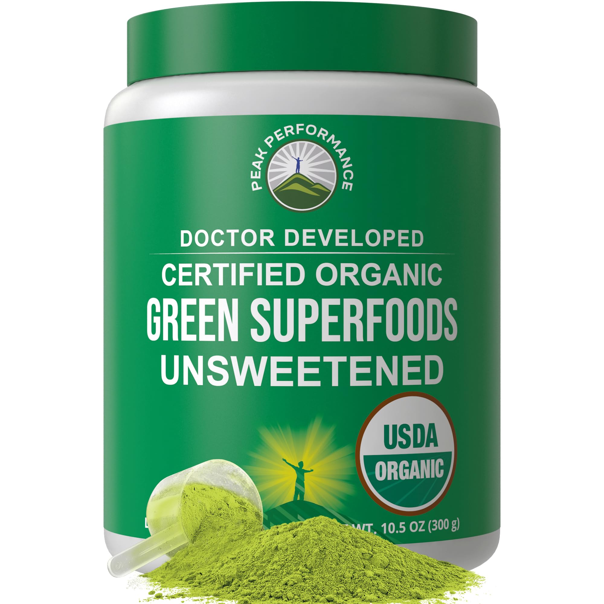 Peak Performance Spirulina Green Superfood 380g front view