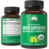 Peak Performance Spirulina Green Superfood Capsules front view