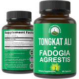 Peak Performance Tongkat Ali + Fadogia Agrestis supplement front view