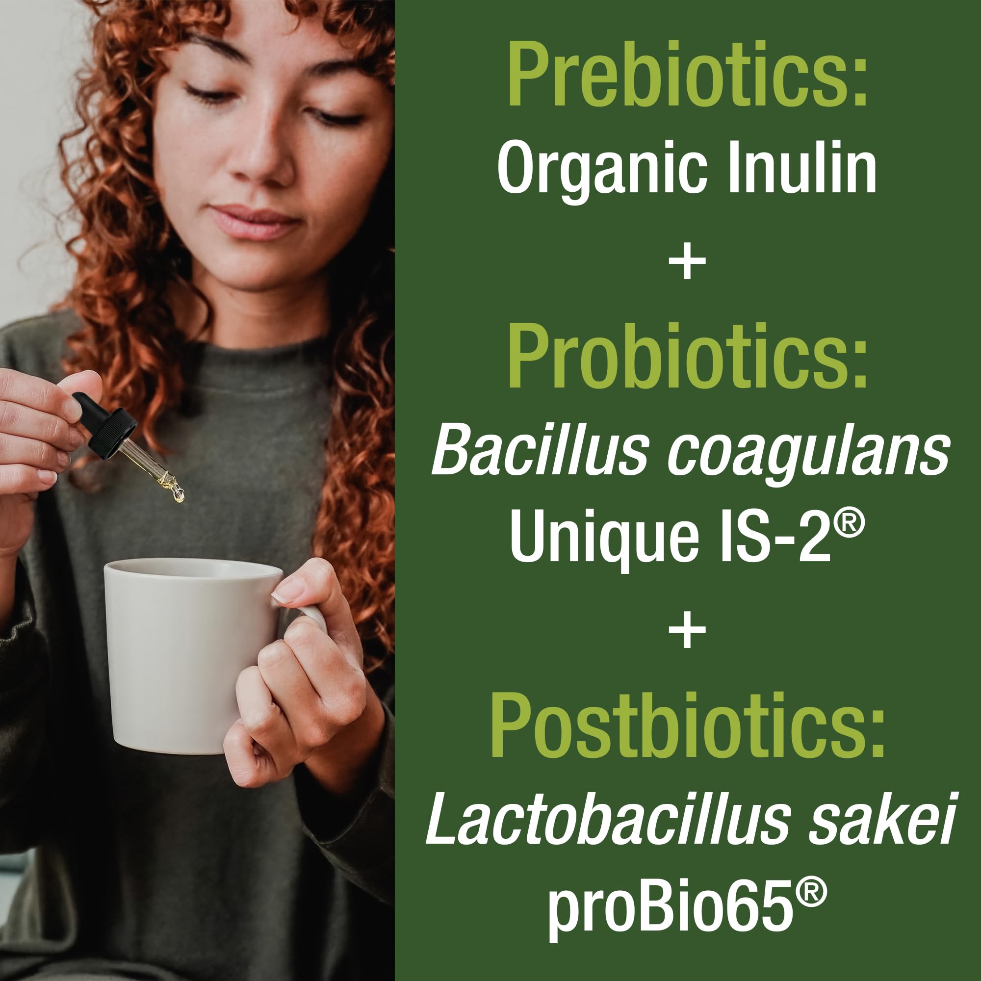 Peak Performance USDA Organic Liquid Drops Synbiotic in a lifestyle setting