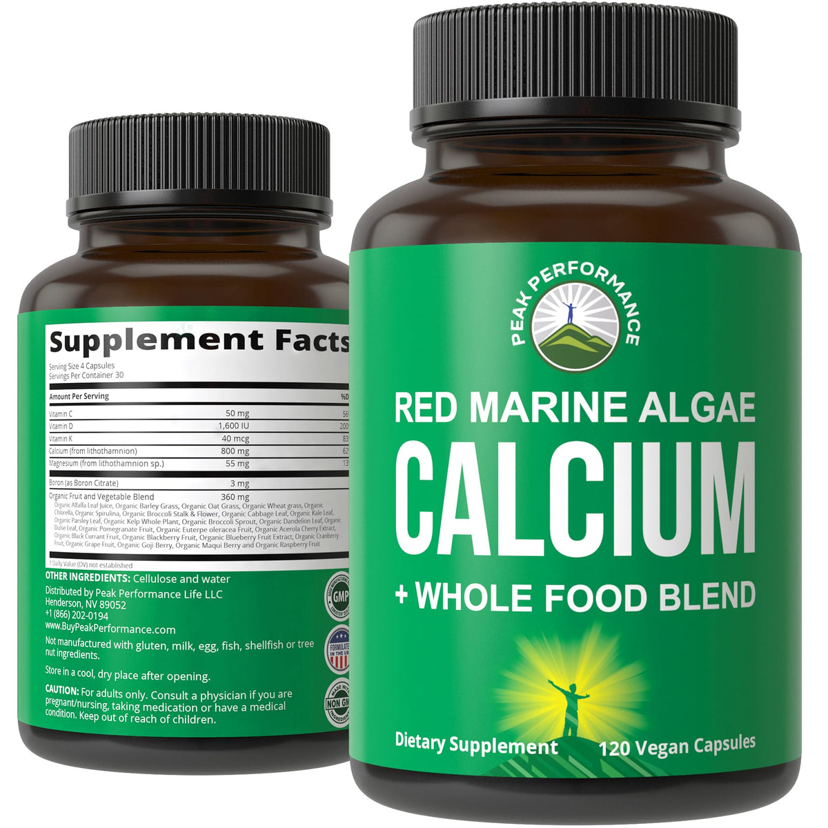 Peak Performance Vegan Calcium 150g front view