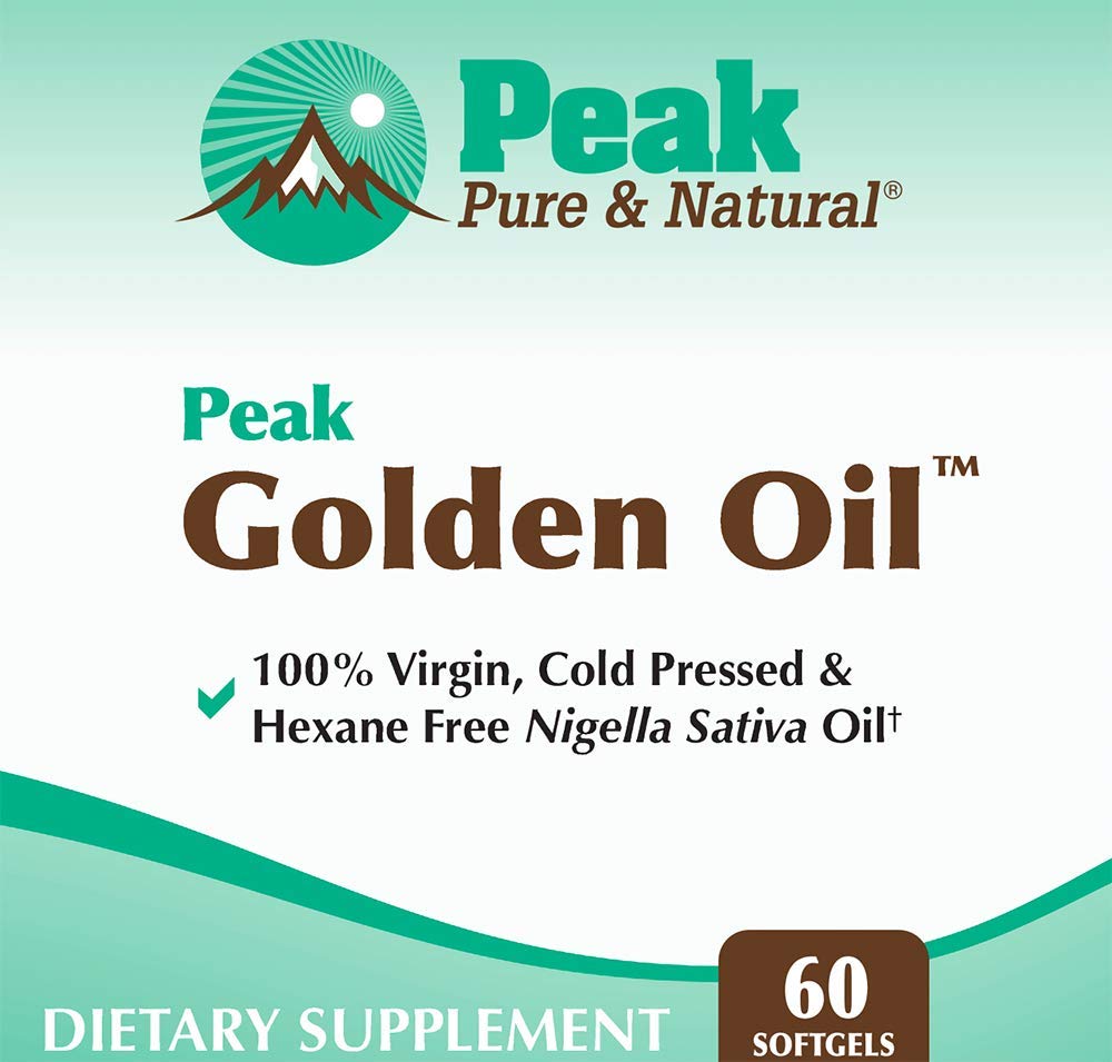 Peak Pure & Natural Black Seed Oil bottle side view