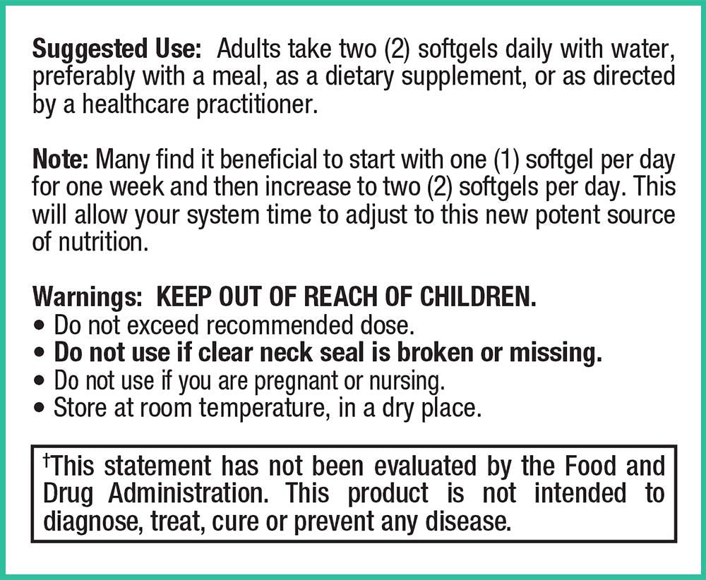 Peak Pure & Natural Black Seed Oil packaging details