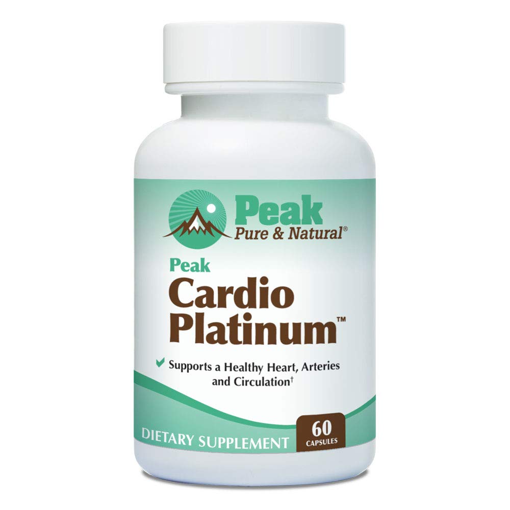 Peak Pure & Natural Cardio Platinum supplement front view