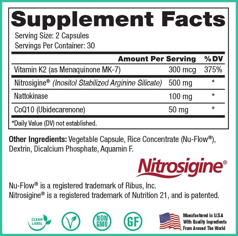 Peak Pure & Natural Cardio Platinum supplement side view