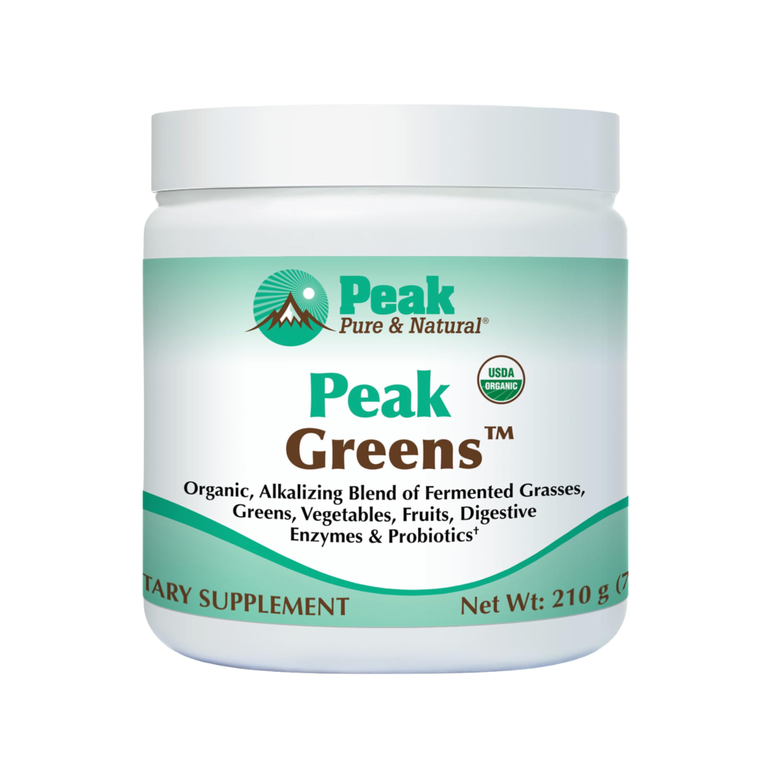 Peak Pure & Natural Peak Greens Fermented Greens Powder front view