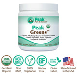 Peak Pure & Natural Peak Greens Powder ingredients list