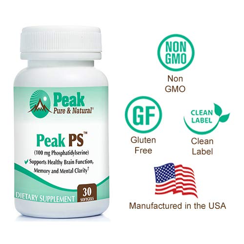 Peak Pure & Natural Phosphatidylserine Supplement capsule close-up