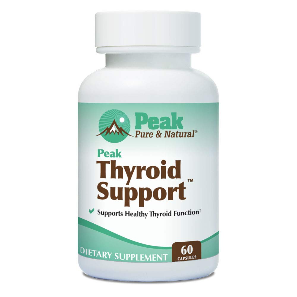 Peak Pure & Natural Thyroid Support supplement front view