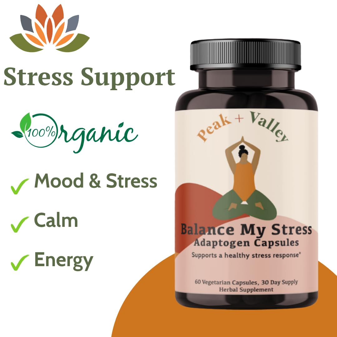 Peak + Valley Herbal Supplement with water glass
