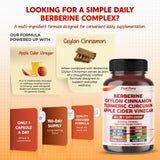 PEAKPURY Berberine Capsules with a measuring spoon for dosage