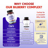 PEAKPURY Bilberry Supplement bottle with background