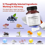 PEAKPURY Bilberry Supplement nutritional information