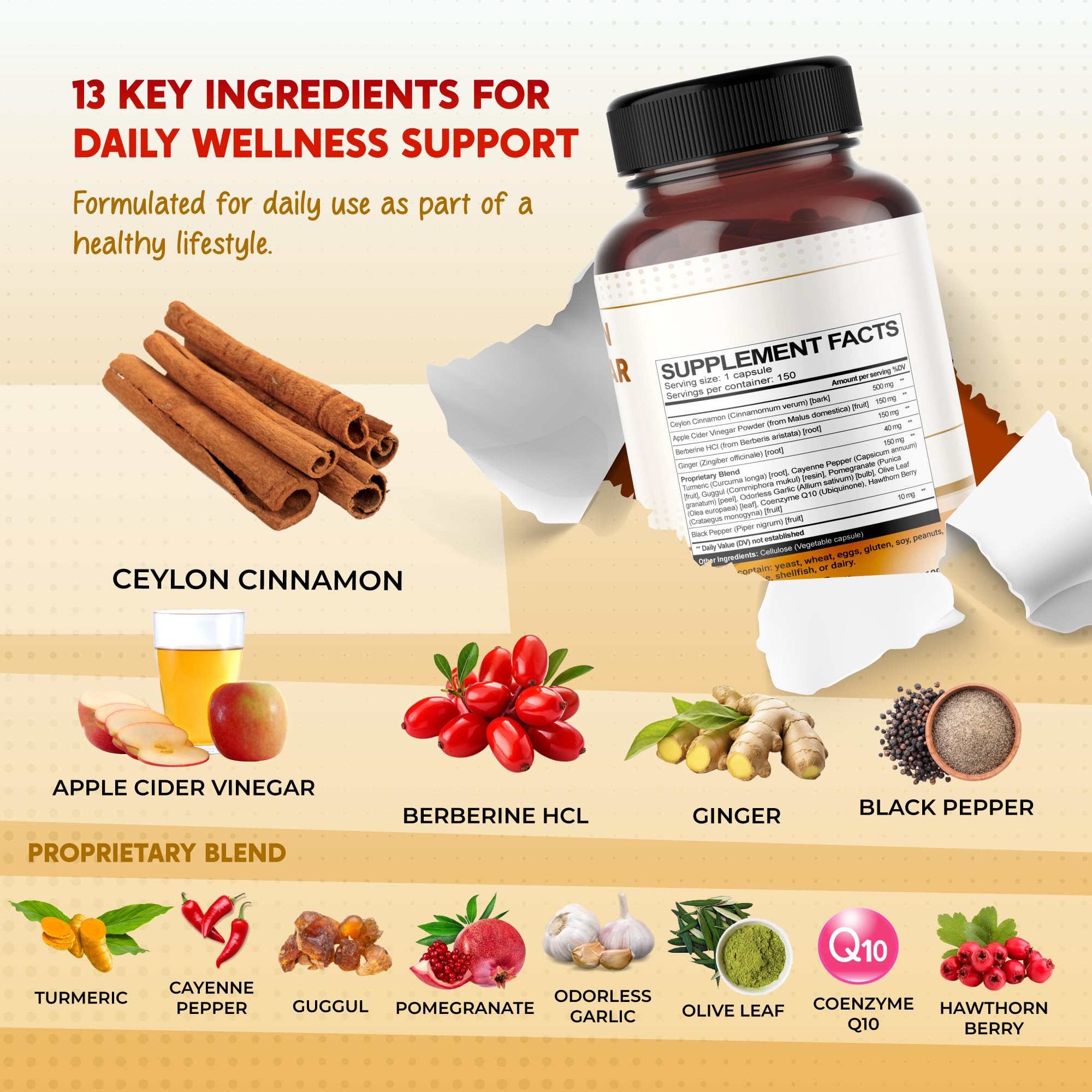 PEAKPURY Cinnamon 13-in-1 Advanced Formula supplement ingredients list