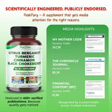 PEAKPURY Citrus Bergamot Capsules with fresh citrus fruits