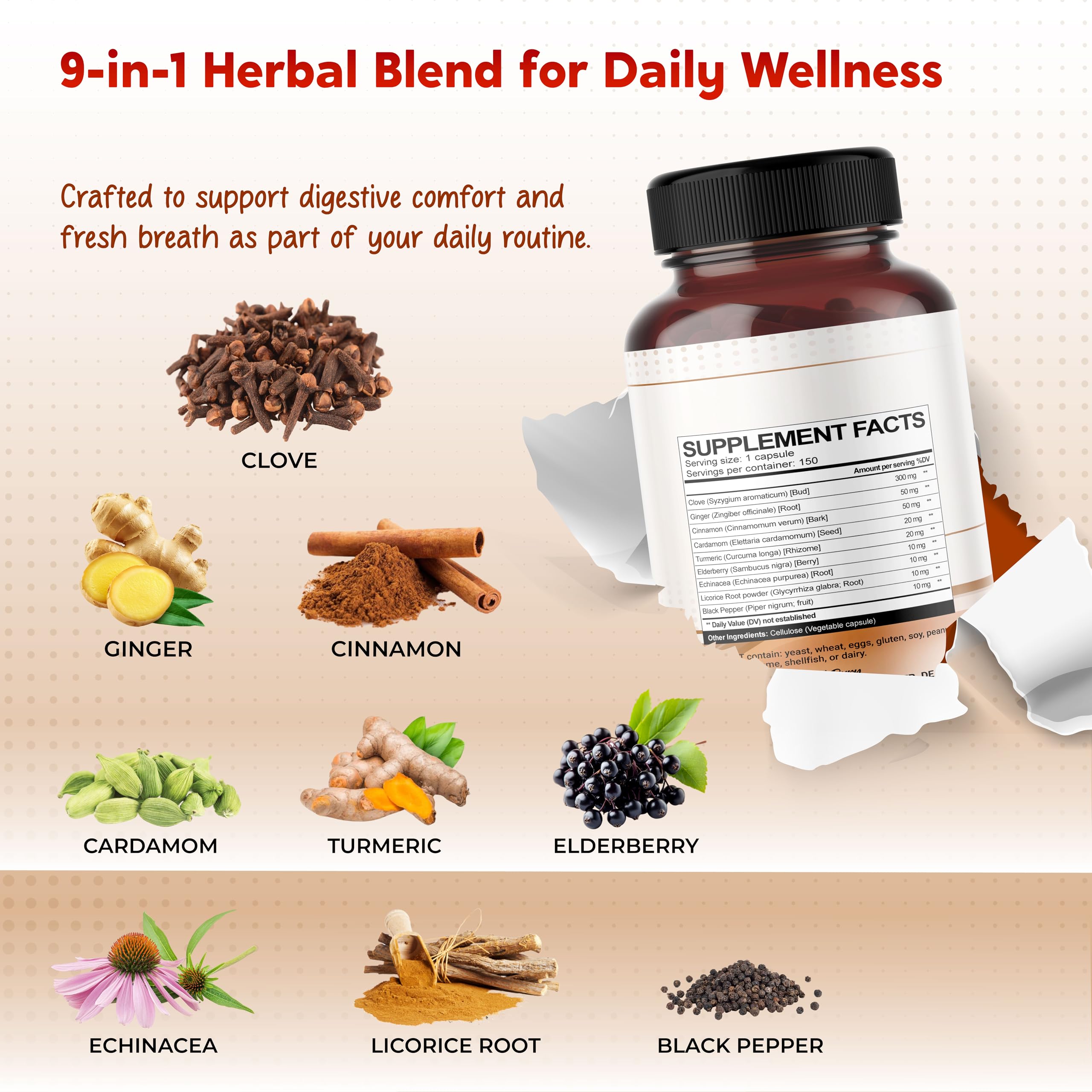 PEAKPURY Cloves Supplement ingredients list